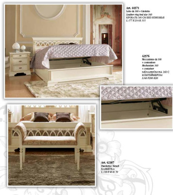 Łóżko Design Deco Luksusowe łóżko hotelowe Małżeństwo 180x200cm Pokój sypialny Double