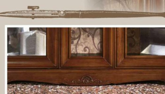 jadalnia Kompletny Tabela Kredens 4x Krzesło Zestaw Gablota Baroque Solidne drewno