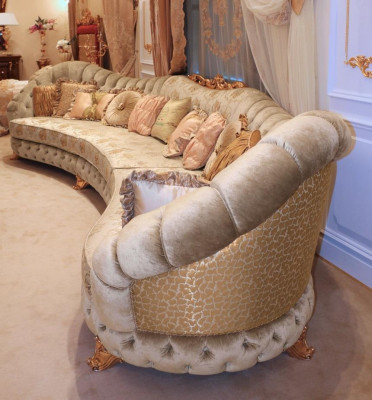 Żywy krajobraz Narożnikowa kanapa Okrągłe Kanapa Siedziba Podkładka Sofa Luxury Meble Sofas Włochy