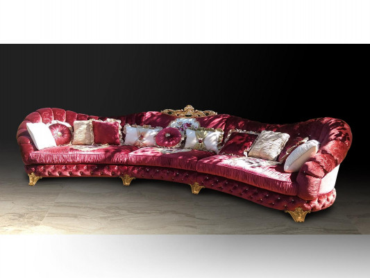 Designerska Sofa Narożnikowa kanapa Żywy krajobraz Okrągły Sofa Aksamit Couch Sofa Narożnikowa kanapa Włochy