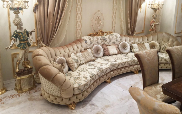 Żywy krajobraz Narożnikowa kanapa Okrągłe Kanapa Siedziba Podkładka Sofa Luxury Meble Sofas Włochy