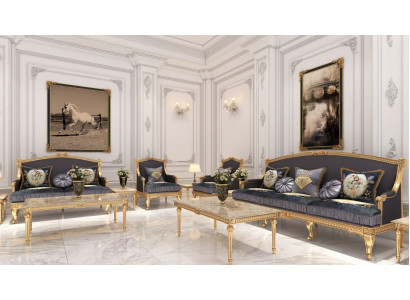 Żywy krajobraz Sofa Kanapa 6-częściowa Ustawić 3 2 1 miejsce do siedzenia stolik kawowy 2x Stolik