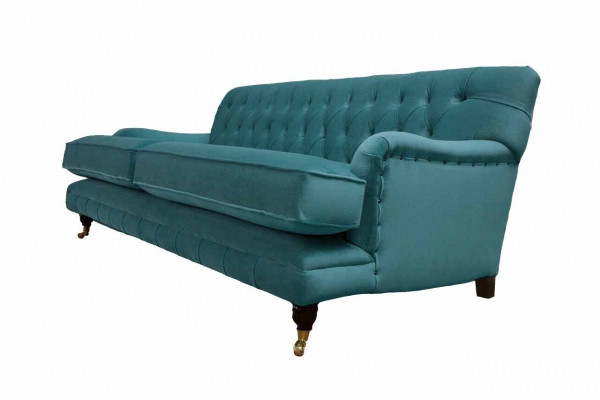 Designerska sofa 3 miejsce do siedzenia Chesterfield Couch Podkładka Siedziba trzyosobowa Włókienniczy