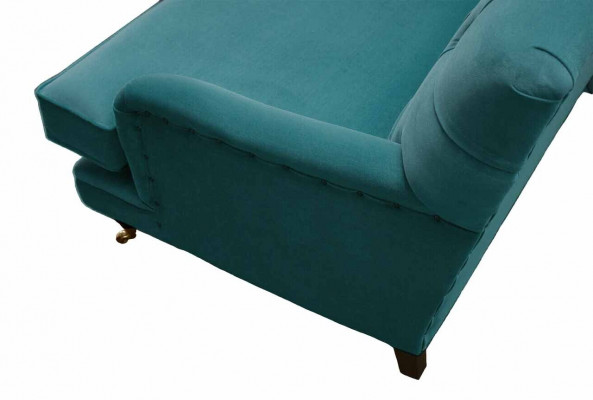 Designerska sofa 3 miejsce do siedzenia Chesterfield Couch Podkładka Siedziba trzyosobowa Włókienniczy
