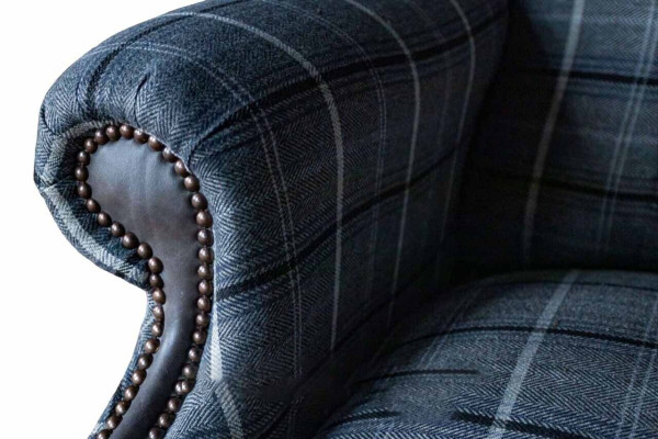 EarsFotel Chesterfield Fotel Couch 1 miejsce siedzące Sofa Włókienniczy Couches Materiał