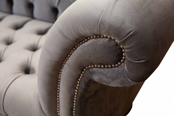 Chesterfield 3 miejsce do siedzenia Design Couch Sofa Podkładka Siedziba Material Luxury Couches