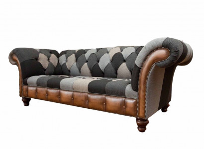 Chesterfield 3 miejsce do siedzenia Kanapa Podkładka Włókienniczy Kanapy Sofa do Salonu Nowość
