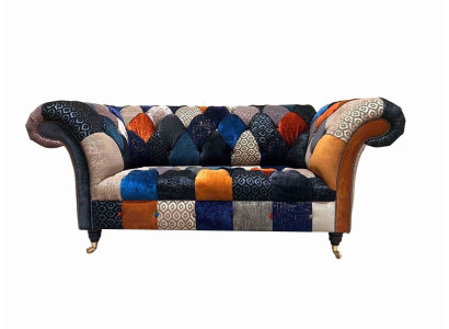 Sofy Siedziba Materiał Design Trzyosobowa Luksusowa Chesterfield Meble Multicolor