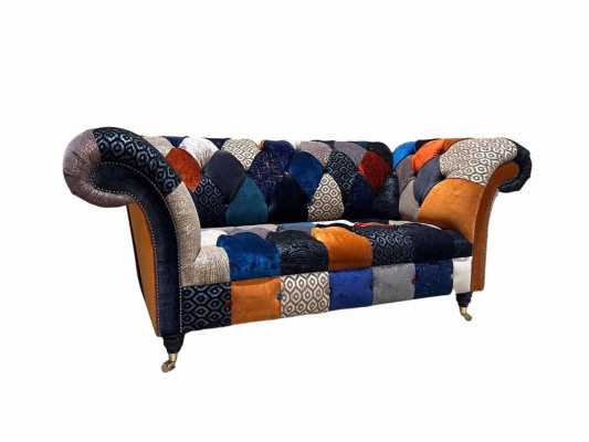 Sofy Siedziba Materiał Design Trzyosobowa Luksusowa Chesterfield Meble Multicolor