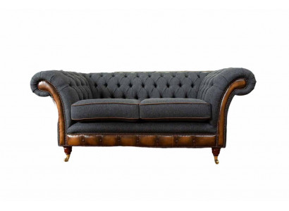 Sofa 2 miejsce do siedzenia Design Sofy Podkładka Kanapy Włókienniczy Chesterfield dwumiejscowy