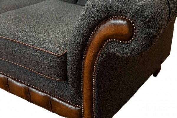Sofa 2 miejsce do siedzenia Design Sofy Podkładka Kanapy Włókienniczy Chesterfield dwumiejscowy