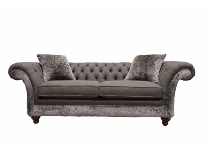 Chesterfield Sofa 3 miejsce do siedzenia Podkładka Couch Classic Material Couches Włókienniczy