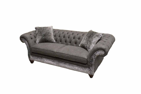 Chesterfield Sofa 3 miejsce do siedzenia Podkładka Couch Classic Material Couches Włókienniczy