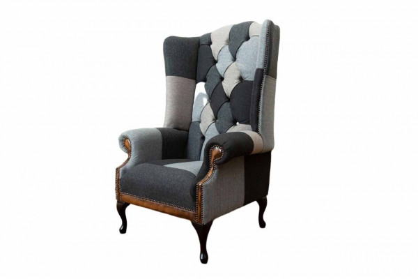 Chesterfield EarsFotel Fotel 1 miejsce siedzące Sofa Kanapa Podkładka Włókienniczy Nowość