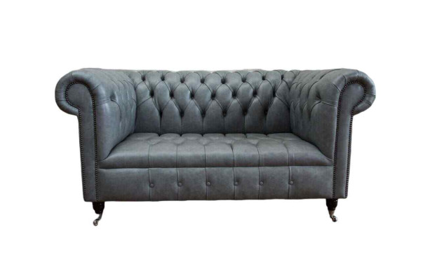 Chesterfield Sofa Couch Podkładka Sofy Classic 2 miejsce siedzące Siedziba Skóra