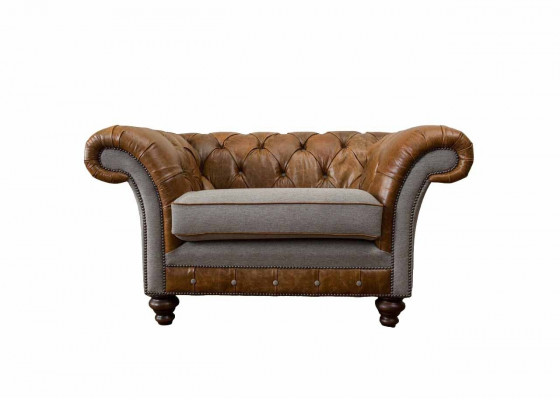 Design Chesterfield Fotel 1 miejsce do siedzenia Couch Luxury Classic Włókienniczy Sofy