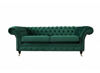 Chesterfield 3 miejsce do siedzenia Podkładka Kanapa Sofa Włókienniczy Styl Nowoczesny Materiał Nowy