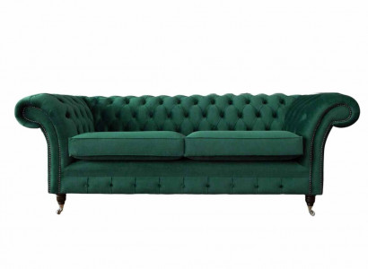 Chesterfield 3 miejsce do siedzenia Podkładka Kanapa Sofa Włókienniczy Styl Nowoczesny Materiał Nowy