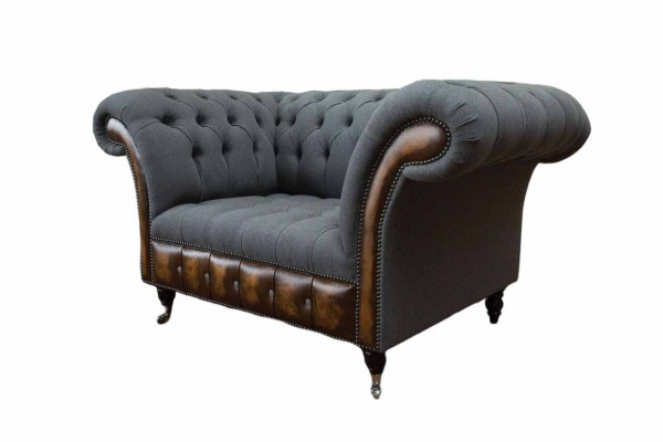 Design Chesterfield Materiał Couch Fotel 1,5 miejsca do siedzenia Podkładka Sofas Lounge