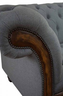Design Chesterfield Materiał Couch Fotel 1,5 miejsca do siedzenia Podkładka Sofas Lounge