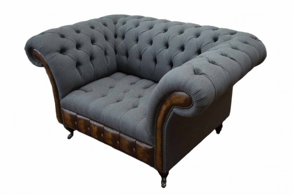 Design Chesterfield Materiał Couch Fotel 1,5 miejsca do siedzenia Podkładka Sofas Lounge