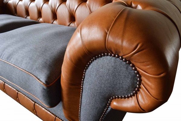 Sofa Luxury Skóra Chesterfield Couch Sofy Podkładka 3 miejsce do siedzenia Design Nowość