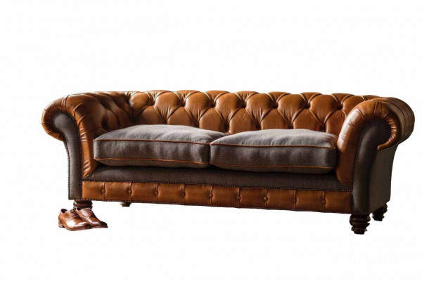 Sofa Luxury Skóra Chesterfield Couch Sofy Podkładka 3 miejsce do siedzenia Design Nowość