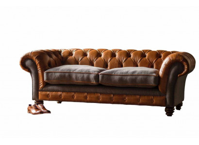 Sofa Luxury Skóra Chesterfield Couch Sofy Podkładka 3 miejsce do siedzenia Design Nowość