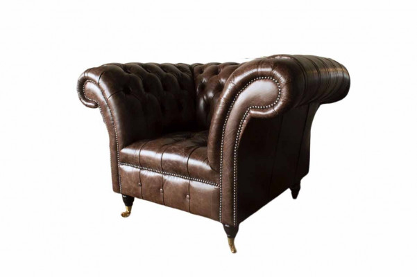Chesterfield Fotel Klasyczny Design Salon Podkładka Jednoosobowa Styl Meble
