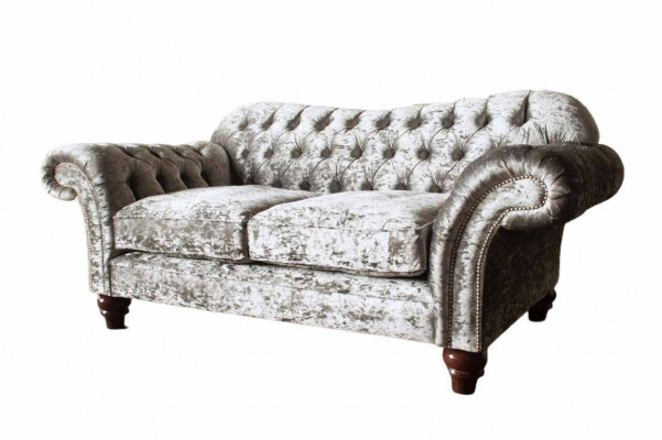 Chesterfield Podkładka Włókienniczy Sofa 2 miejsce siedzące Sofa Design Luksusowe sofy materiałowe
