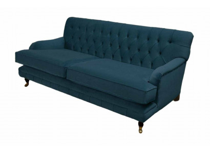 Chesterfield Design Luxury Podkładka Sofa 3 miejsce do siedzenia Blue Couch Włókienniczy Nowość