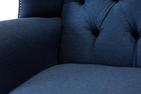 Chesterfield EarsFotel Relaks Fotel Krzesło Podkładka Materiał Włókienniczy 1 Siedziba