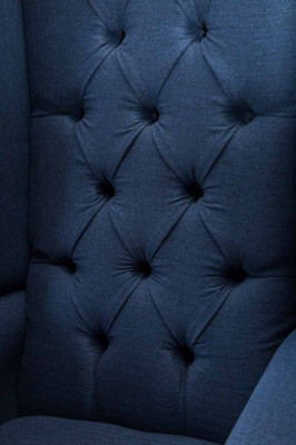 Chesterfield EarsFotel Relaks Fotel Krzesło Podkładka Materiał Włókienniczy 1 Siedziba