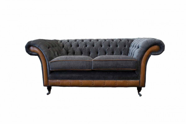 Chesterfield luksusowe 2 miejsce do siedzeniae Podkładka sofa dwuosobowa Skóra kanapy