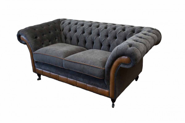 Chesterfield luksusowe 2 miejsce do siedzeniae Podkładka sofa dwuosobowa Skóra kanapy