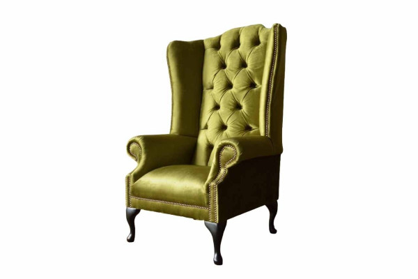 EarsFotel Chesterfield Sofa Couch Podkładka 1 miejsce siedzące Fotel Włókienniczy Nowość