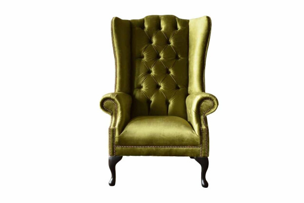 EarsFotel Chesterfield Sofa Couch Podkładka 1 miejsce siedzące Fotel Włókienniczy Nowość
