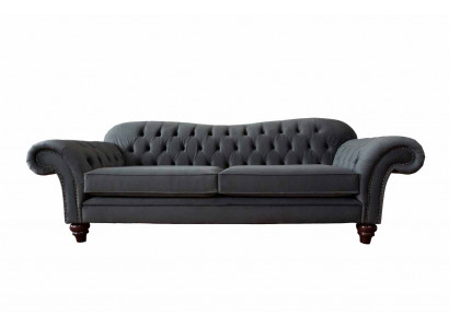 Chesterfield 3 miejsce do siedzenia Włókienniczy Design Sofa Couch Podkładka Couches Luxury