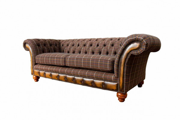 Chesterfield 3 miejsce do siedzenia Kanapa Podkładka Włókienniczy Kanapy Sofa do Salonu Nowość