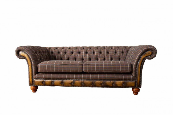 Chesterfield 3 miejsce do siedzenia Kanapa Podkładka Włókienniczy Kanapy Sofa do Salonu Nowość