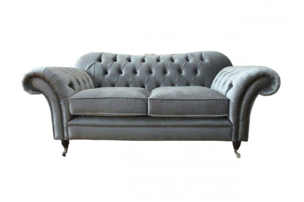 Sofa Chesterfield 2 miejsce do siedzenia Podkładka Designerskie Kanapy Sofy Szare Nowe