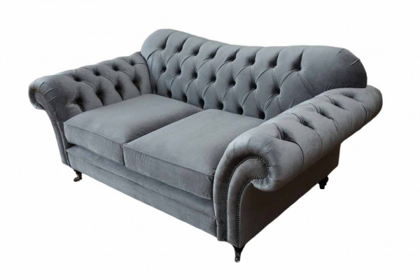 Sofa Chesterfield 2 miejsce do siedzenia Podkładka Designerskie Kanapy Sofy Szare Nowe