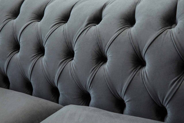 Sofa Chesterfield 2 miejsce do siedzenia Podkładka Designerskie Kanapy Sofy Szare Nowe