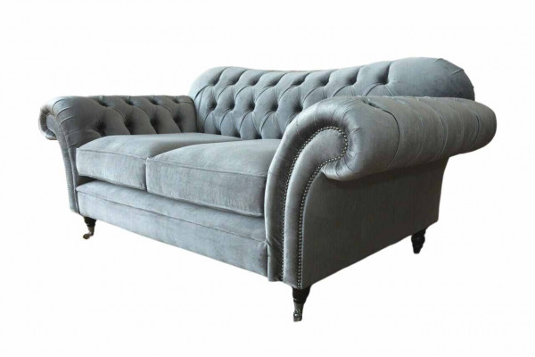 Sofa Chesterfield 2 miejsce do siedzenia Podkładka Designerskie Kanapy Sofy Szare Nowe