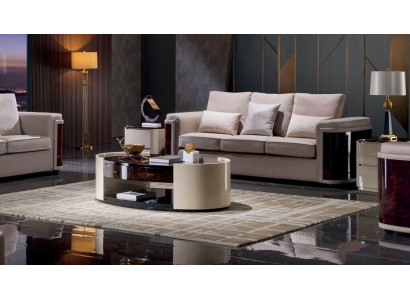 Sofa skórzana Kanapa Żywy krajobraz 3 miejsce siedzenia Design Sofa Nowoczesna Sofy Kanapa 3er Nowość