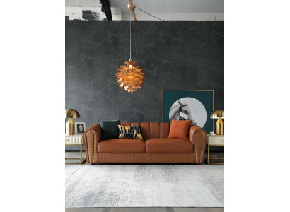 Sofa 3 miejsce do siedzenia Skóra Sofy Kanapa Podkładka Luxury Meble Nowoczesna trzyosobowa sofa