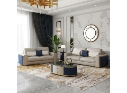 Zestaw sofowy 3+2+1 Design Nowoczesne sofy Sofa skórzana Sofa Żywy krajobraz Sofa Siedziba