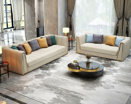 Zestaw sofowy Designerska Sofa Skórzana Sofa 321 miejsce do siedzenia Dekoracyjna Nowoczesna Sofa