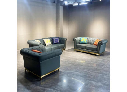 Zestaw wypoczynkowy Chesterfield Zestaw wypoczynkowy Luksusowy Ustawić 3+2+1 Grupa Nowy