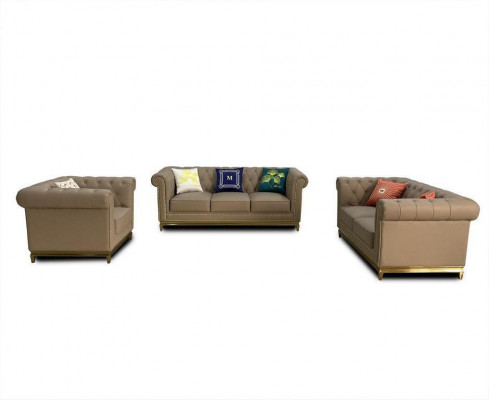 Zestaw wypoczynkowy Chesterfield Zestaw wypoczynkowy Luksusowy Ustawić 3+2+1 Grupa Nowy